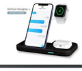 Cargador inalámbrico 3 en 1 para celular, reloj y audífonos