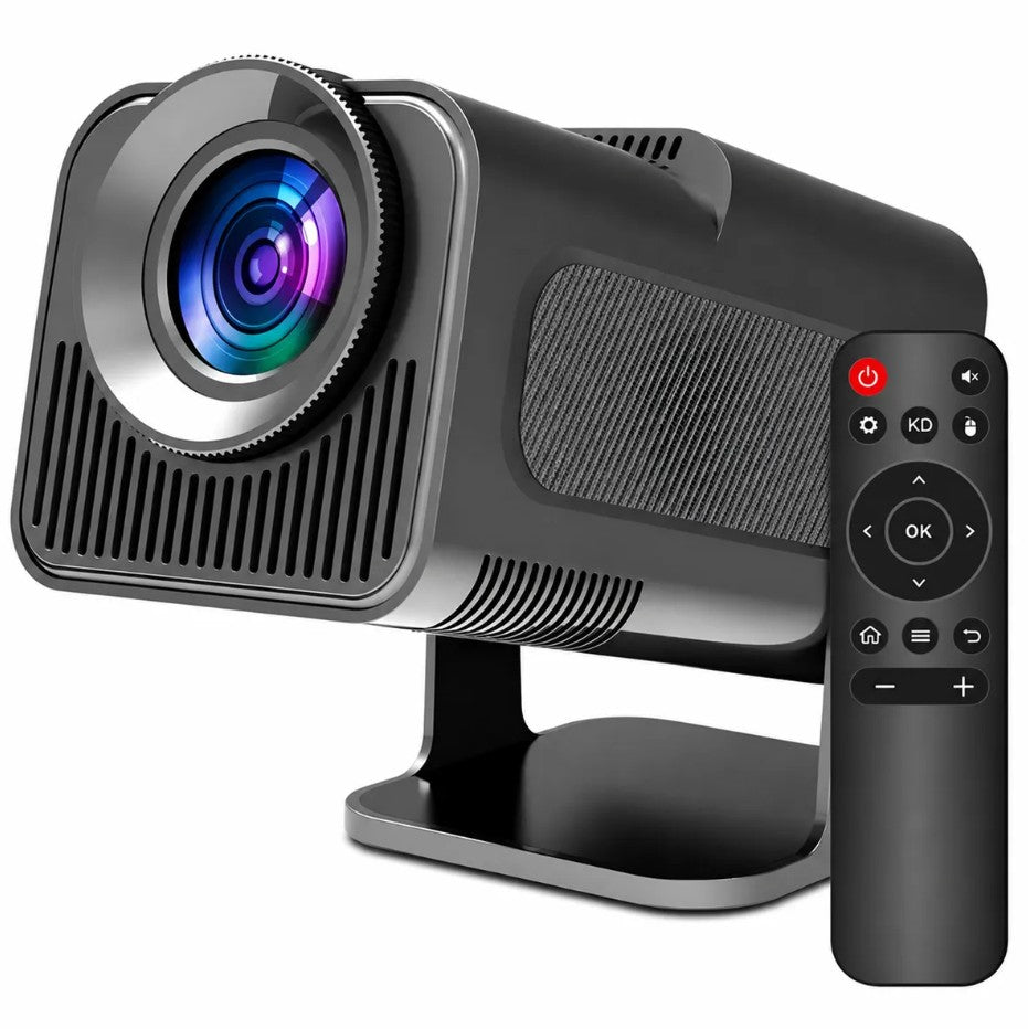 Mini proyector HY320 en uso